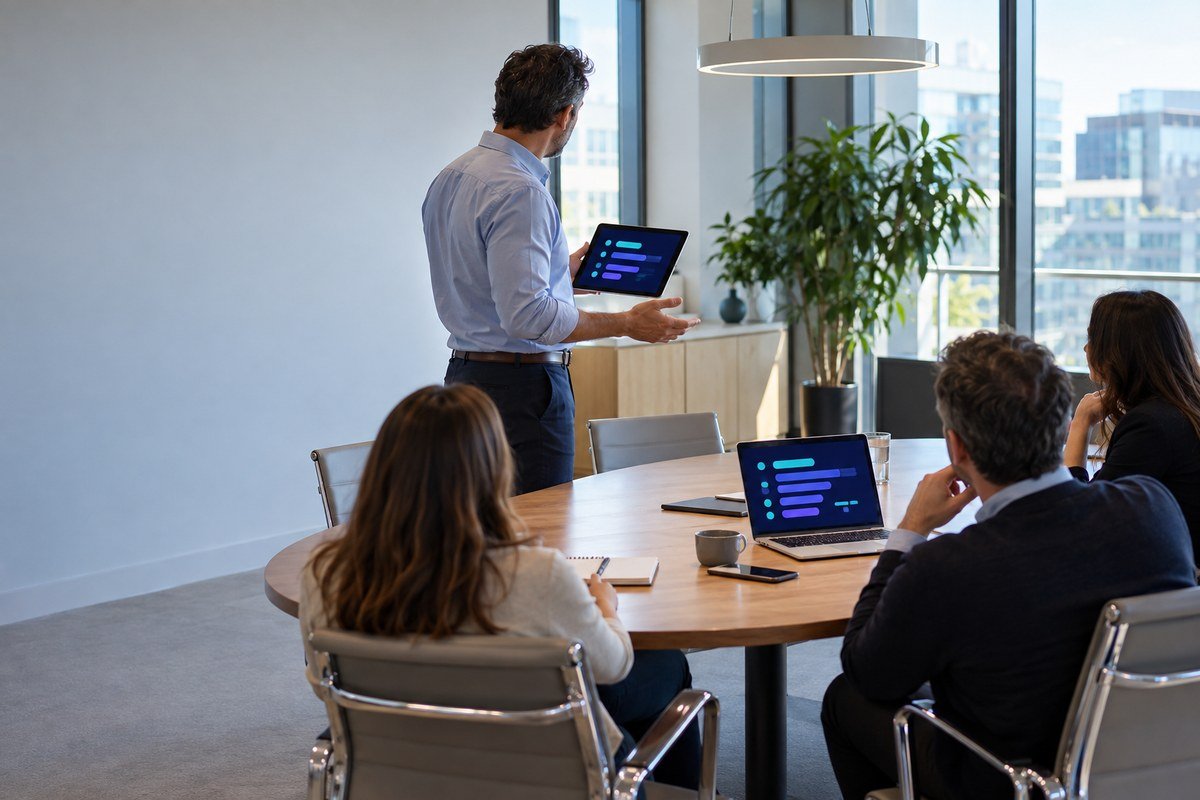 Formation formateur augmenté : formateur préparant une session avec l’IA